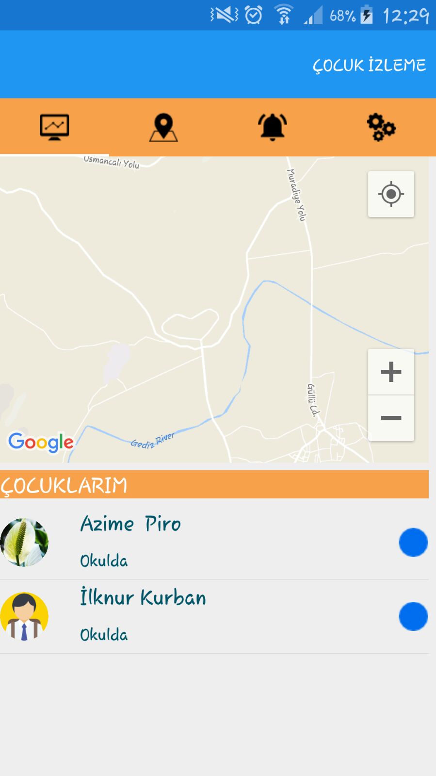 Anlık Çocuk Takip Ekranı